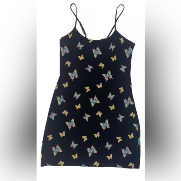 New Juniors SO Back-Tie Butterfly Bodycon Mini Dress - Picture 1 of 2